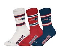 HUDDLE New England Patriots 3pk Crew Socks Chaussettes Mixte