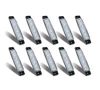 HuddleGlow 10 PièCes Marine Boat Lights, 12V 24V ÉTanche Bateau IntéRieur Navigation Bande LumièRe de Pont ÉTape Cockpit ÉClairage, E