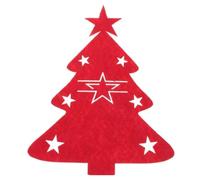 HuddleGlow 100 Pièces Organisateur de Table Décor Couteau et Fourchette Support Sac à Couverts Noël Élan Arbre de Noël Poche A