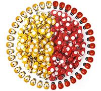 HuddleGlow 200 PièCes SéRies Abeilles en Bois Coccinelles, Bourdons en Bois et Coccinelles pour L'Artisanat Scrapbooking Bricolage DéCoration de FêTe