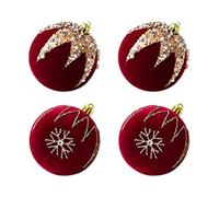 HuddleGlow Boules de Noël Ornements Vin Rouge Flocage Arbre de Noël Décoration an Noël Sphères C