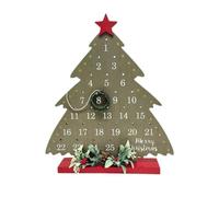 HuddleGlow Calendrier de Décorations de Noël Compte à Rebours Forme de Noël Décoration de 2024 Décoration de Noël Navidad