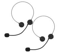 HuddleGlow Cosplay Costume Casque Accessoires Faux Rock Star Chanteur Microphone Casque pour Halloween Party Up Props 2 Pièces en Plastique