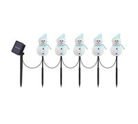 HuddleGlow Décorations de Noël Lampes Solaires Décor de Jardin Extérieur Bonhomme de Neige-Ornements de Noël Décor de Jardin à Énergie Solaire B Facile à Utiliser