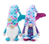 HuddleGlow Été Gnomes en Peluche Décorations 2 Paquets Faits à la Main Style Plage Couple en Peluche GNOME Ferme Rustique pour