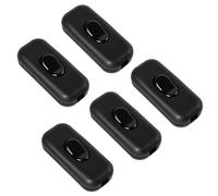 HuddleGlow Interrupteur de Cordon pour Lampe Marche/Arrêt, Interrupteur D'Appareil 250 V 6 A, Convient pour Appareil ou Lampe de Table de Chambre à Coucher, Bureau, Lot de 5