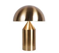 HuddleGlow Lampe de Table Nordique en Forme de Champignon en Fer avec Trois Couleurs Changeantes, Interface E27, Lampe de Bureau, Lampe de Chevet, Prise UE Dorée