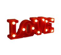 HuddleGlow Lampe Lettre d'amour Anglais Romantique Surprise Décoration Lampe à Modeler Proposition Scène Mise en Page Rouge