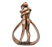 HuddleGlow Les Couples Affectueux Embrassent Le Baiser Sculpture de Danse d'art de Couple Romantique, Ornement Abstrait de Statue de Mariage d'anniversaire