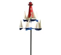 HuddleGlow Ornements de Voilier de Moulin à Vent Sculpture de Vent d'art, Décorations Extérieures de Jardin de Moral Good, Cadeaux