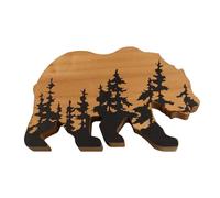 HuddleGlow Panneau Mural ForestBear, Thème Aventure en Bois, Décoration Rustique pour Chambre d'enfant, Maison des Cavernes, Chambre à Coucher, Cabine, Bureau, Art de