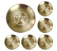 HuddleGlow Plateau Rituel Plateau Étoile Étagère en Pierre de Cristal Bougeoir Brûleur D'Encens Décoration D'Intérieur Cadeau de Sorcière