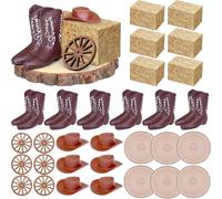 HuddleGlow pour Tables de Mariage Anniversaire 30 Pcs Centre de Table Western Cowboy Bottes Décor Vintage