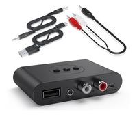 HuddleGlow Récepteur Audio Bluetooth 5.3 NFC USB U Disk 3,5 mm AUX USB Adaptateur sans Fil de Musique Stéréo pour Amplificateur de Haut-Parleur de Voiture