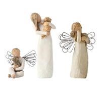 HuddleGlow Statue d'ange, Statue d'ange de Prière D'Amitié, Cadeau Commémoratif pour Chien et Chat, Cadeau Commémoratif pour la Perte d'un Animal de Compagnie en Deuil, Artisanat et Facile à I