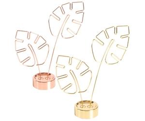 HuddleGlow Supports de Table Panneau de Table Nom Card Clip Holder Menu Hawaii Decor Paper Clip Holder 2 Piece