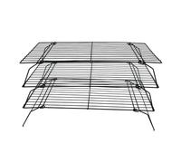 HUDFVIOI Barbecue Grid 2 Sizes Stainless Steel Baking Cooling Rack Single Layer Cake Biscuit Bread Grid Tray Barbecue Cookie Pan Household Tools pour Barbecue(Three Layer)