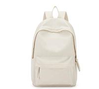 HUDFVIOI Cartable Sac à dos for ordinateur portable universitaire, sac à dos de loisirs for l'école, le lycée, l'université, sac à dos noir en nylon for femmes et hommes(Beige)