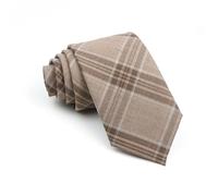 HUDFVIOI Cravate pour Homme Cravates for Hommes 7cm Classique Laine à la Main Maigre Gris Plaid Cravates rayé col étroit Mince Cachemire décontracté Cravate Accessoires(20)