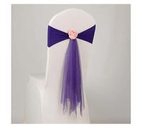 HUDFVIOI Nœuds de Chaise Ceinture de Chaise en Spandex, 10 pièces, décoration Mariage, nœud Papillon et Fleur, prêt à l'emploi, événement d'anniversaire, fête, Vacances pour Mariage(Purple)