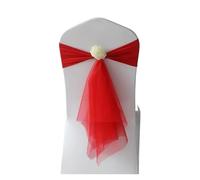 HUDFVIOI Nœuds de Chaise Ceinture de Chaise en Spandex, 10 pièces, décoration Mariage, nœud Papillon et Fleur, prêt à l'emploi, événement d'anniversaire, fête, Vacances pour Mariage(Red)