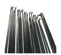 HUDFVIOI Rayons De Bicyclette Lot de 12 Rayons Pillar PSR 1432 en Acier Inoxydable de Type J, Calibre 14, 14G, Longueur 218-305 mm, for vélo de Route et VTT pour remplacer Les pièces de vélo(250mm)