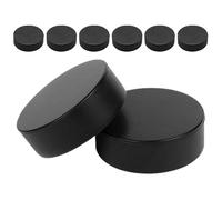 HUDFVIOI Rondelles de Hockey sur Glace 8Pcs Black Hockey Pucks Durable Foam Ice Puck Training Practice Sports Versatile All Levels Official pour Hockey sur Rouleau Et Étang