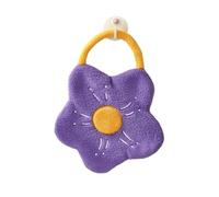 HUDFVIOI Serviette Main Serviette à Main avec Motif Suspendu en Forme de Fleur, Mouchoir Absorbant for la Cuisine Domestique, 2 pièces pour Usage Quotidien(Purple)
