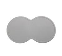 HUDFVIOI Tapis de Nourriture pour Chat Bol à Vaisselle en Silicone 48x27cm, Placement des Aliments, Accessoires for Chiens, Tapis de Bol for Chat pour Gamelle de Nourriture et d'eau(Gray)