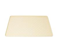 HUDFVIOI Tapis de Nourriture pour Chat Tapis Repas rectangulaire for Chat et Chien, Facile à Nettoyer, avec Bords surélevés pour Gamelle de Nourriture et d'eau(Apricot-1pc)