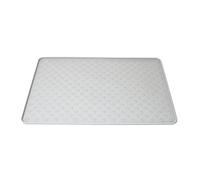 HUDFVIOI Tapis de Nourriture pour Chat Tapis Repas rectangulaire for Chat et Chien, Facile à Nettoyer, avec Bords surélevés pour Gamelle de Nourriture et d'eau(Light grey-1pc)