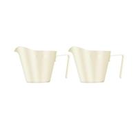 HUDFVIOI Tasse à expresso en acier inoxydable de 60 ml avec poignée | Mesure en métal de bec avec des accessoires de barre de café d'échelle(2PCS Beige)