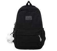 HUDFVIOI Women'S Backpack Sac à dos étanche de grande capacité for hommes et femmes, tendance, cartable for ordinateur portable, mignon, sac voyage for livre, Cool pour Femme(Black)