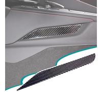 Hudiriy Autocollant décoratif en véritable fibre de carbone souple sur le côté gauche de la console centrale - Accessoires d'intérieur compatibles avec Corvette C8 2020-2023 - Autocollant décoratif