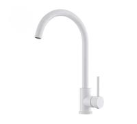 Hudor Robinet de Cuisine K024W - Mitigeur Cuisine Laiton - Collection Argolide - Facile à installer - Robinet Evier de Cuisine Pratique et Solide - Blanc