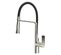 Hudor Robinet de Cuisine K1812700CH - 360° Douchette - Mitigeur Cuisine Laiton - Collection Erymanthe - Facile à installer - Robinet Evier de Cuisine Pratique et Solide - Chrome