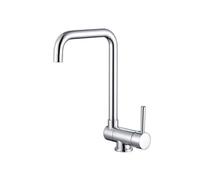 Hudor Robinet de Cuisine W04CH - Mitigeur Cuisine Laiton - Collection Erymanthe - Facile à installer - Robinet Evier de Cuisine Pratique et Solide - Chrome