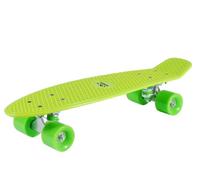 Hudora - 12136 - Vélo et Véhicule pour Enfant - Skateboard Retro - Vert Citron