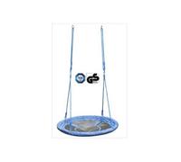 HUDORA Balançoire Nid 90 - Balançoire nid en plastique bleu pour jusqu'à 100kg - Balancelle suspendue de 90cm de diamètre pour intérieur & extérieur