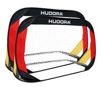 HUDORA Pop Up But de Foot Set de 2 I Buts de Foot Pliables pour Enfants & Adultes I But de Foot Jardin Set avec Sac de Transport & Piquets I Buts de Foot pour Jardin / Parc & Plage