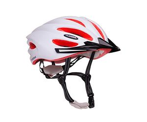 Hudora - 84160 - Casque de Vélo - Basalt - Taille 56-59 - Blanc/orange