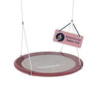 HUDORA Balançoire nid Lounge - Balançoire nid réglable en Hauteur avec Un diamètre de 110cm - Supporte jusqu'à 150kg - Balançoire familiale pour l'intérieur & l'extérieur - Amber