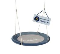 HUDORA Balançoire nid Lounge - Balançoire nid réglable en Hauteur avec Un diamètre de 90cm - Supporte jusqu'à 150kg - Balançoire familiale pour l'intérieur & l'extérieur - Midnight