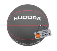 HUDORA Ballon de Basket Souple - Taille 7 - Diamètre : 24 cm - Environ 340 g - Léger - en Mousse Grise - Silencieux pour l'intérieur et l'extérieur - Adapté aux Enfants, Silencieux et maniable - pour
