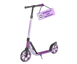 HUDORA BigWheel 205 Advanced Scooter - Trottinette Confortable en Aluminium pour jusqu'à 100kg - Réglable en Hauteur & Pliable - pour Enfants/Adolescents & Adultes