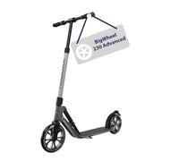 HUDORA BigWheel 230 Advanced Scooter - Trottinette Stable en Aluminium pour 120 kg Max. - Citadine silencieuse et Pliable avec béquille et Sonnette - pour Enfants, Jeunes et Adultes - Shadow