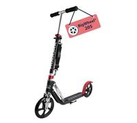HUDORA BigWheel Scooter 205 - Stars - Trottinette Stable en Aluminium - Réglable en Hauteur et Pliable - Trottinette pour Enfants et Adultes jusqu'à 100kg - avec béquille