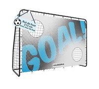 HUDORA But de Football avec Cible - Goal de Football extérieur Robuste pour Enfants & Adultes - Mur de tir avec Deux Trous renforcés - Goal