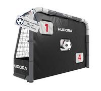 HUDORA But de Football Roco 300 avec Mur de But (2 en 1) - Système Cible Flexible - Résistant aux intempéries, Pliable et Stable - pour Enfants et Adultes - avec Compteur de Points et Ouvertures