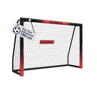 HUDORA Cage de Foot Pro Tect 180 Advanced - pour Le Jardin - avec Filet et enveloppe Tous Temps pour Enfants/Adultes - Montage Simple - But de qualité avec Fermetures éclair et Bandes Velcro - Noir